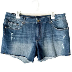 DL1961 Karlie Boyfriend Shorts in Bluegrass Wash 32 $128